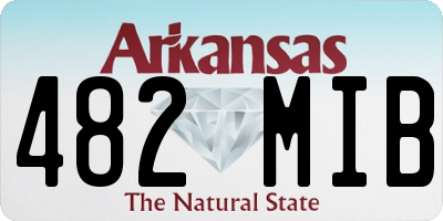 AR license plate 482MIB