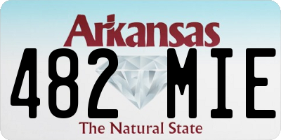 AR license plate 482MIE