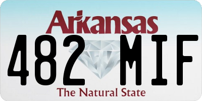 AR license plate 482MIF