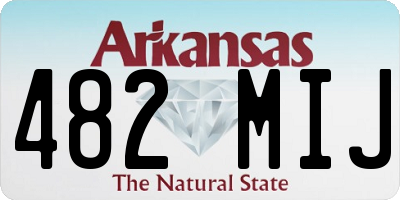 AR license plate 482MIJ
