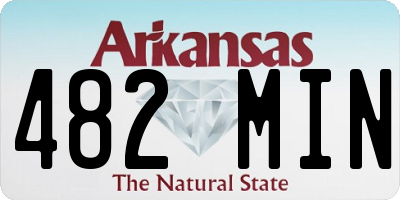 AR license plate 482MIN