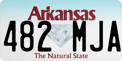 AR license plate 482MJA
