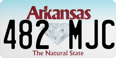 AR license plate 482MJC