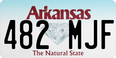 AR license plate 482MJF