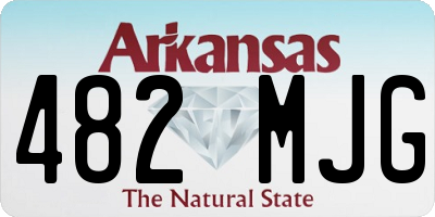 AR license plate 482MJG