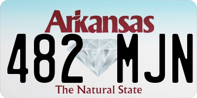 AR license plate 482MJN