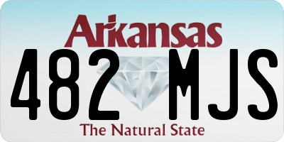 AR license plate 482MJS