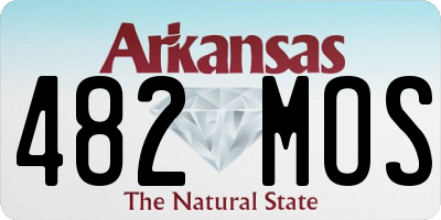 AR license plate 482MOS