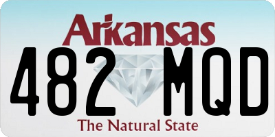 AR license plate 482MQD
