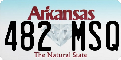 AR license plate 482MSQ