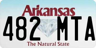 AR license plate 482MTA