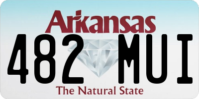 AR license plate 482MUI