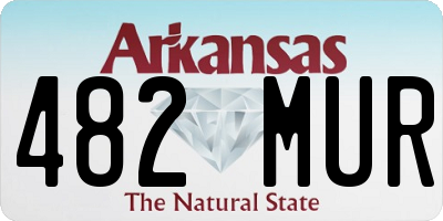 AR license plate 482MUR