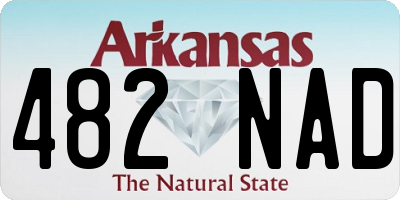 AR license plate 482NAD