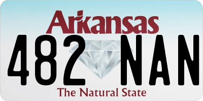 AR license plate 482NAN