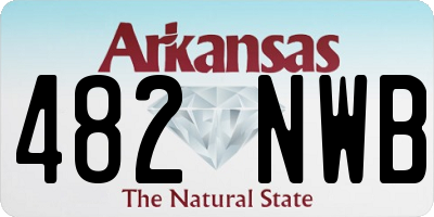 AR license plate 482NWB