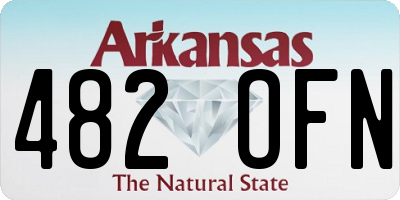 AR license plate 482OFN