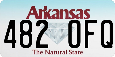 AR license plate 482OFQ