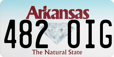 AR license plate 482OIG