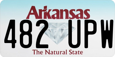 AR license plate 482UPW