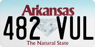 AR license plate 482VUL