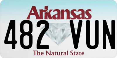 AR license plate 482VUN