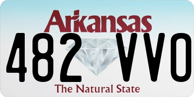 AR license plate 482VVO