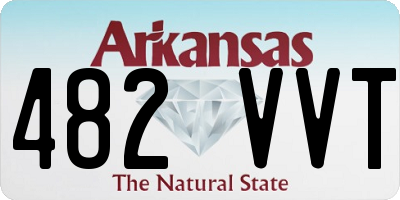 AR license plate 482VVT