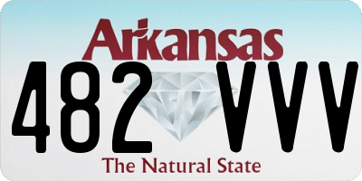 AR license plate 482VVV