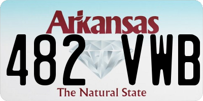 AR license plate 482VWB