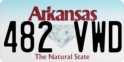AR license plate 482VWD