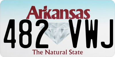 AR license plate 482VWJ