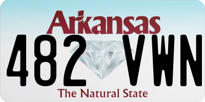 AR license plate 482VWN