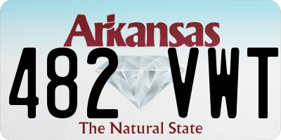 AR license plate 482VWT