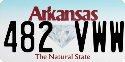 AR license plate 482VWW