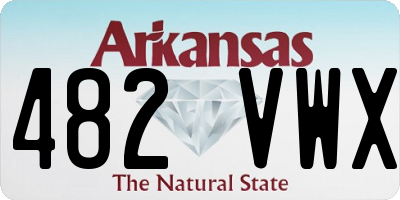 AR license plate 482VWX