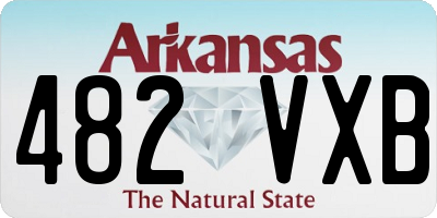 AR license plate 482VXB