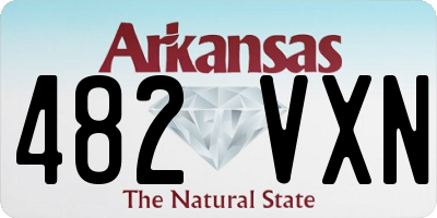 AR license plate 482VXN