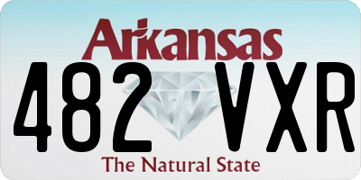 AR license plate 482VXR