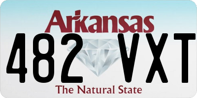 AR license plate 482VXT