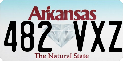 AR license plate 482VXZ