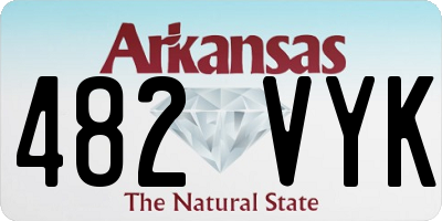 AR license plate 482VYK