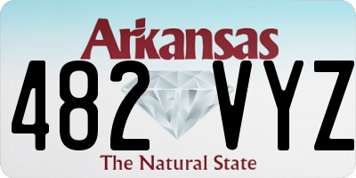 AR license plate 482VYZ