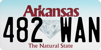 AR license plate 482WAN