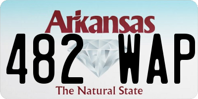 AR license plate 482WAP