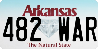 AR license plate 482WAR