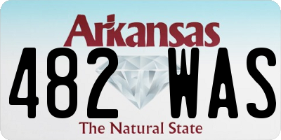 AR license plate 482WAS