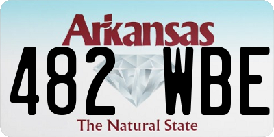 AR license plate 482WBE