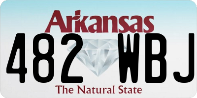AR license plate 482WBJ
