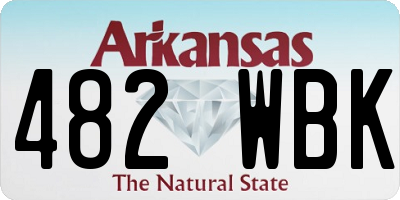 AR license plate 482WBK